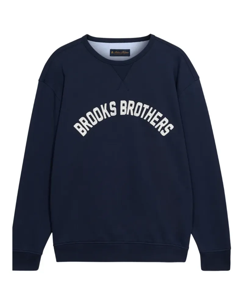 Brooks Brothers crew-neck logo-print sweatshirt - Blau Blau
