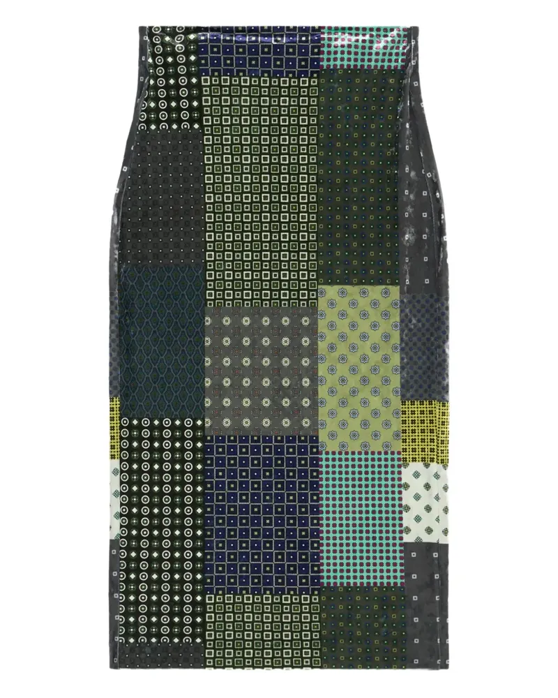 Pierre-Louis Mascia Midirock im Patchwork-Look - Grün Grün