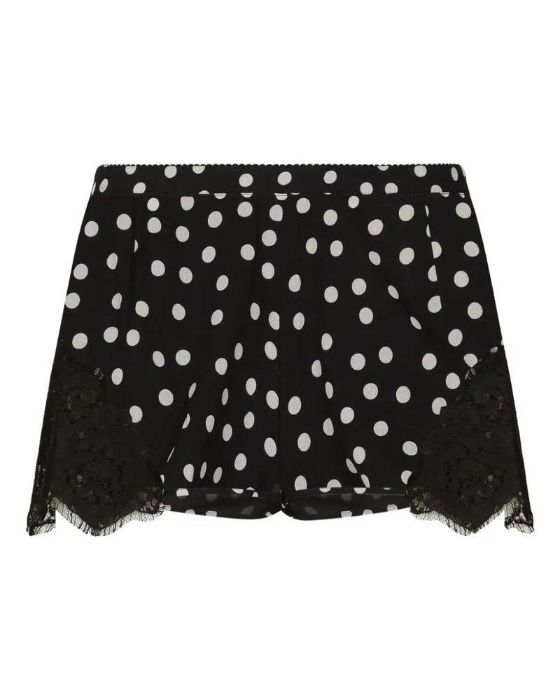 Dolce & Gabbana Shorts mit Polka Dots - Schwarz Schwarz