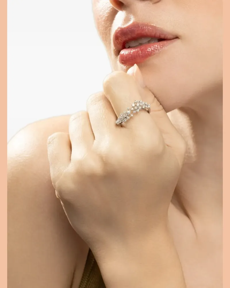Ananya scatter diamond band ring - Silber Silber