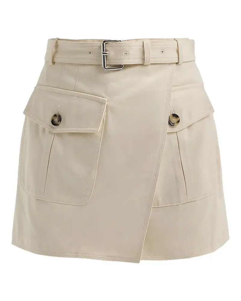 Proenza Schouler Bruni belted wrap shorts - Nude Nude