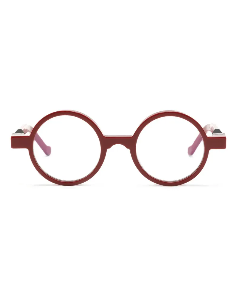 VAVA EYEWEAR WL0015 Brille mit rundem Gestell - Rot Rot