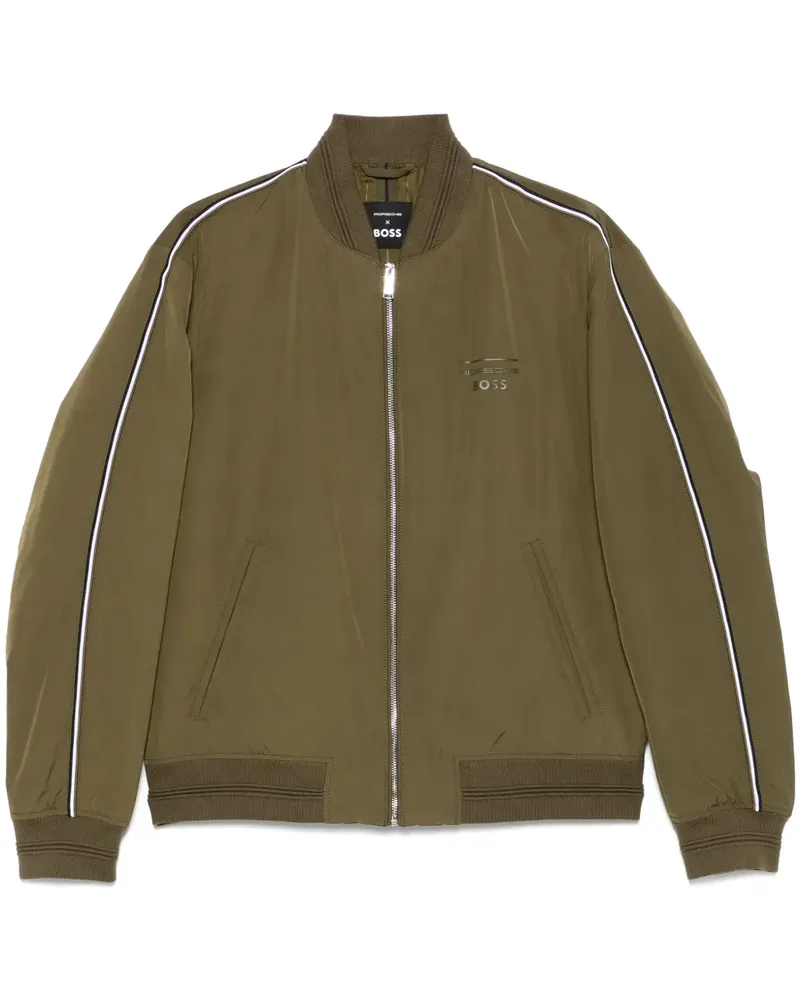 HUGO BOSS x Porsche Bomberjacke mit Paspelierung - Grün Grün