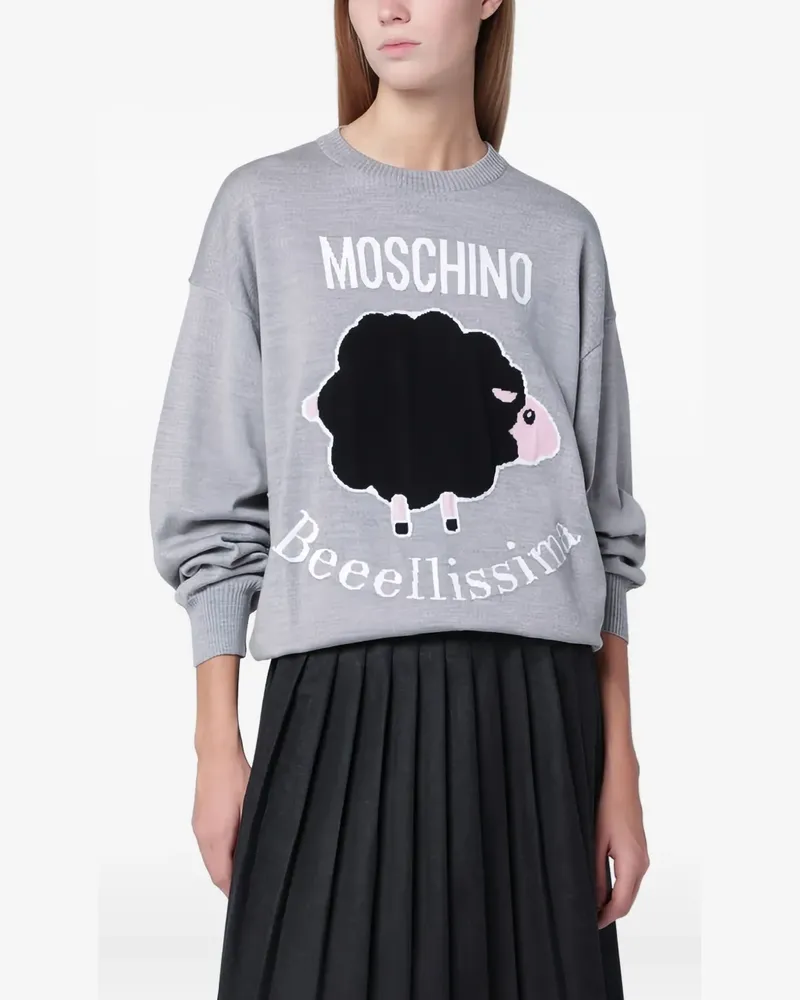 Moschino Fantasia Pullover mit rundem Ausschnitt - Grau Grau