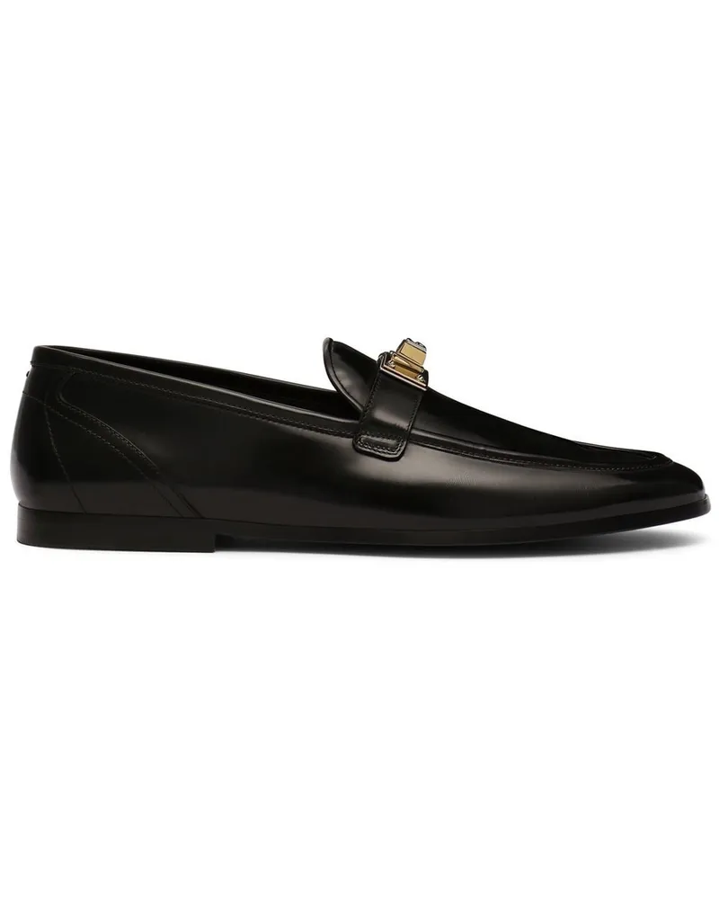 Dolce & Gabbana Loafer mit Logo-Applikation - Schwarz Schwarz