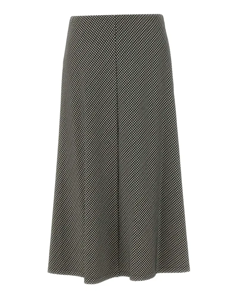 Elena Mirò check-pattern flared midi skirt - Schwarz Schwarz
