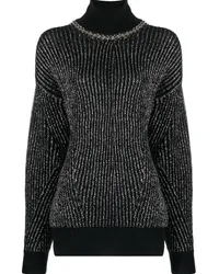 John Richmond Pullover mit Kettenborten Schwarz