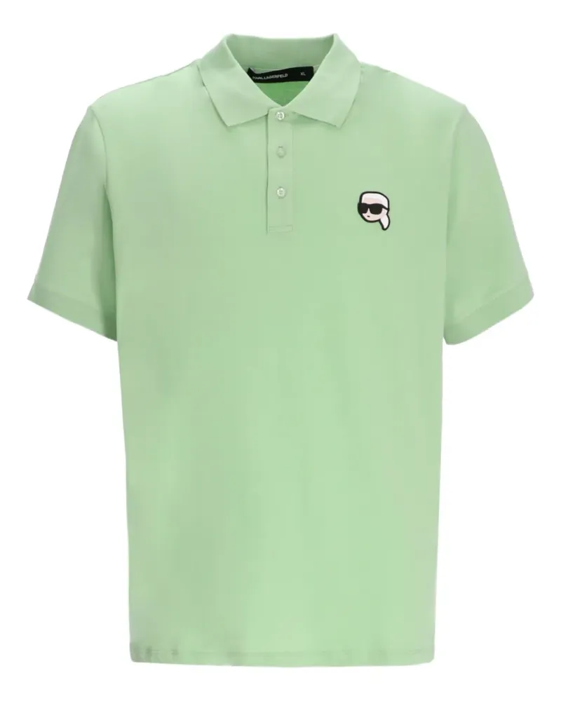 Karl Lagerfeld Poloshirt mit Ikon-Applikation - Grün Grün