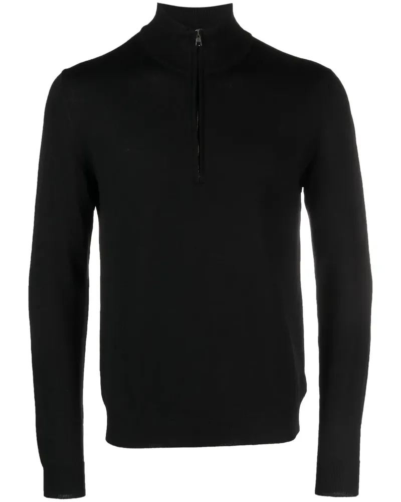 Zanone Pullover mit Stehkragen - Schwarz Schwarz