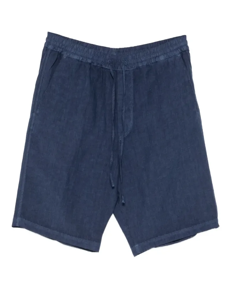 120% Lino Shorts mit Kordelzug - Blau Blau