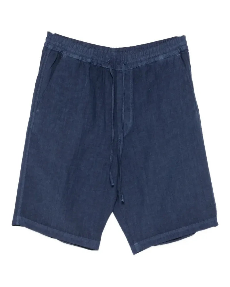 120% Lino drawstring-waist shorts - Blau Blau