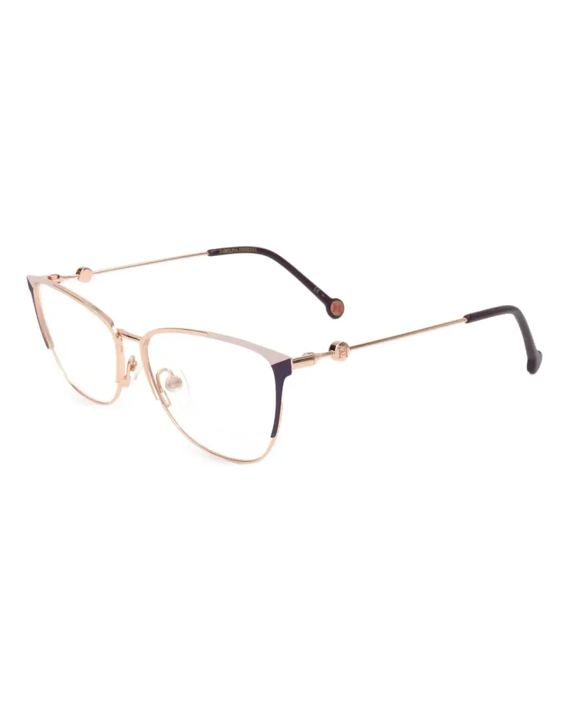 Carolina Herrera New York Brille mit Cat-Eye-Gestell - Gold Gold