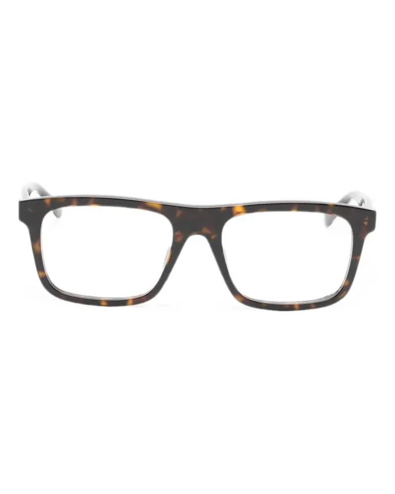Gucci Eckige Brille in Schildpattoptik - Braun Braun