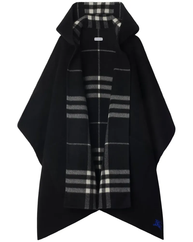 Burberry Wendbares Cape aus Kaschmir - Schwarz Schwarz