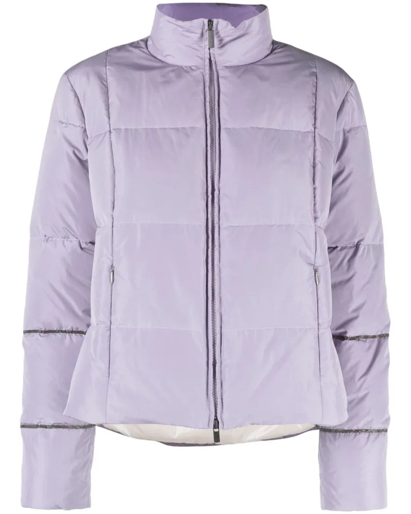 Fabiana Filippi Gefütterte Jacke mit Stehkragen - Violett Violett