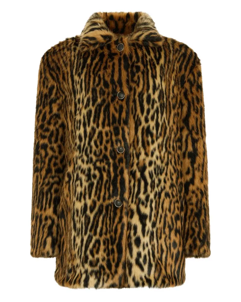 Roberto Cavalli Mantel mit Leoparden-Print - Braun Braun