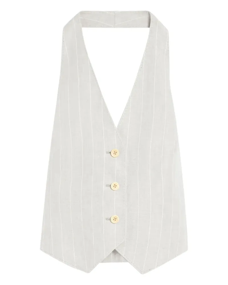 Max Mara Weste mit Nadelstreifen - Nude Nude