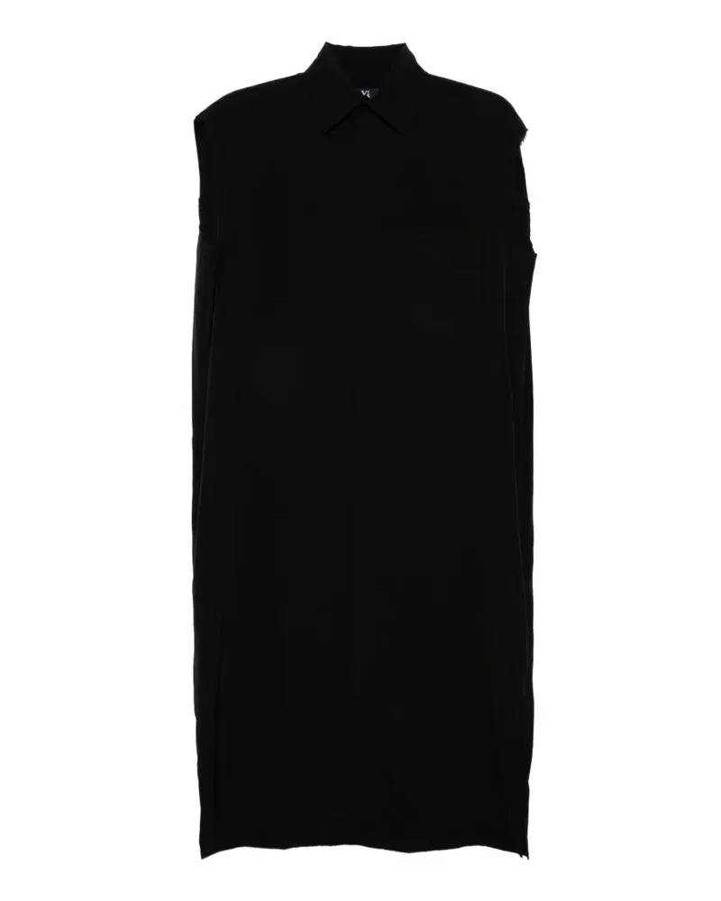 Yohji Yamamoto Kleid mit ausgefransten Kanten - Schwarz Schwarz