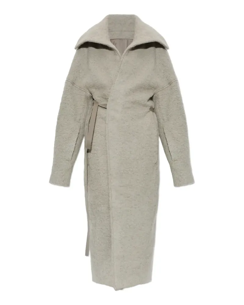 Rick Owens belted oversized-collar coat - Grau Grau