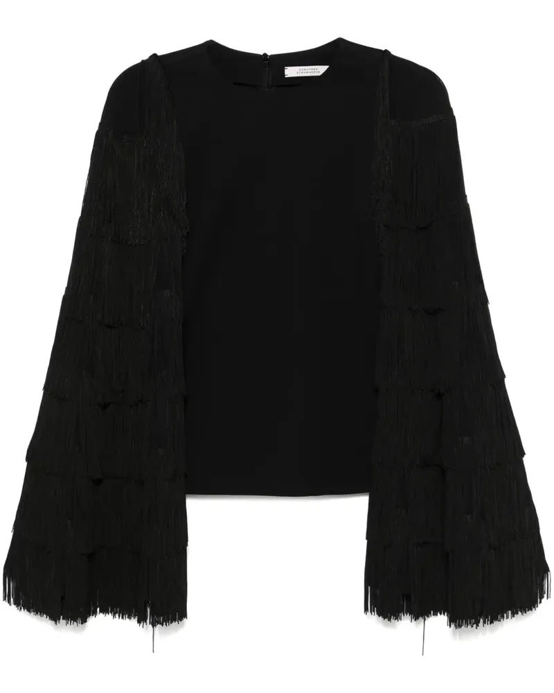 Dorothee Schumacher Bluse mit Fransen - Schwarz Schwarz