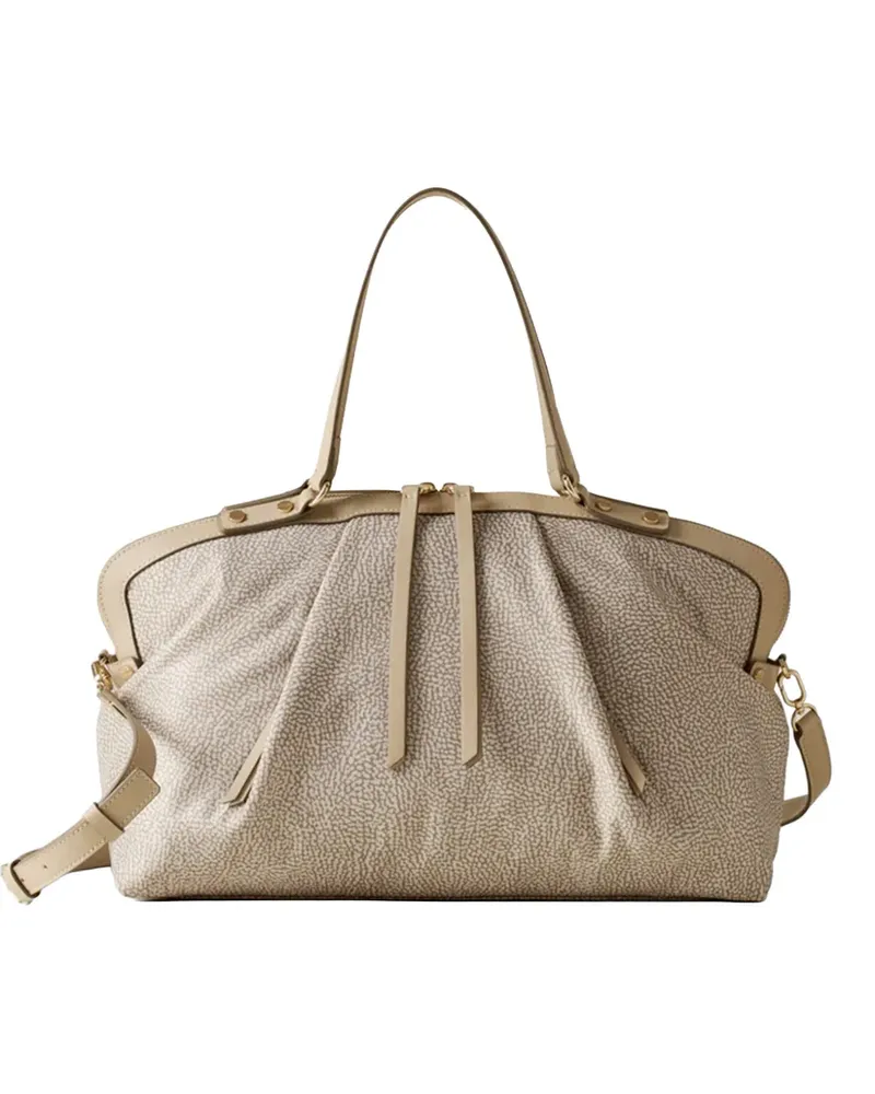 Borbonese medium Frame tote bag - Nude Nude
