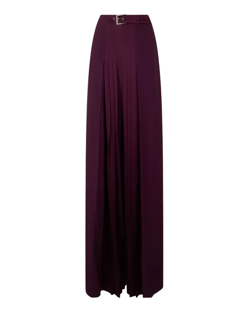 Alberta Ferretti buckle-detail pleated maxi skirt - Violett Violett