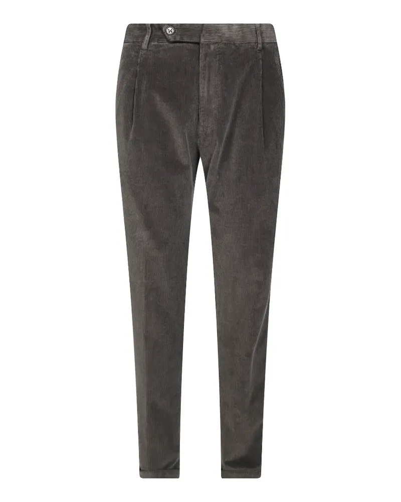 Berwich pleated corduroy trousers - Grau Grau