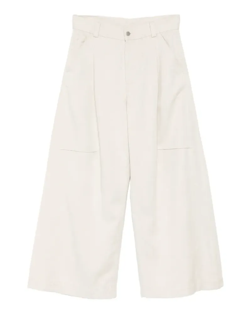 Marina Yee pleated wide-leg jeans - Nude Nude