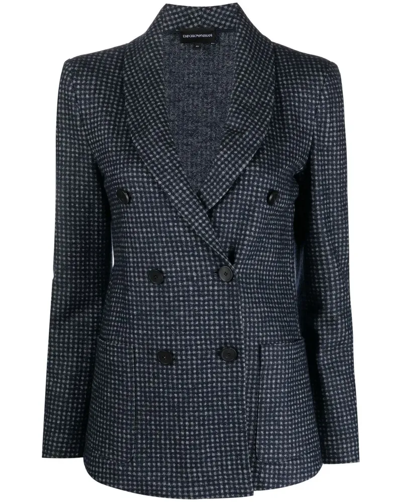 Emporio Armani Doppelreihiger Blazer - Blau Blau
