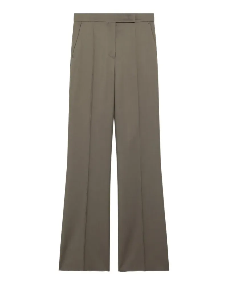 Max Mara Weite Hose mit Bügelfalten - Grau Grau