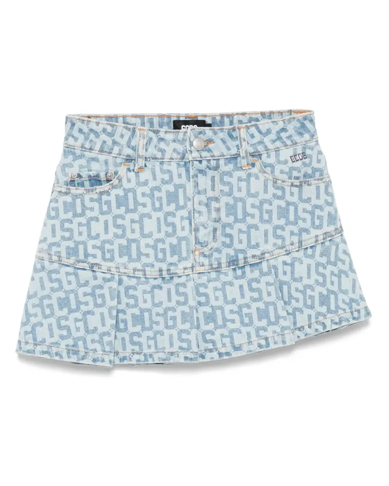 GCDS Jeans-Minirock mit Monogramm - Blau Blau
