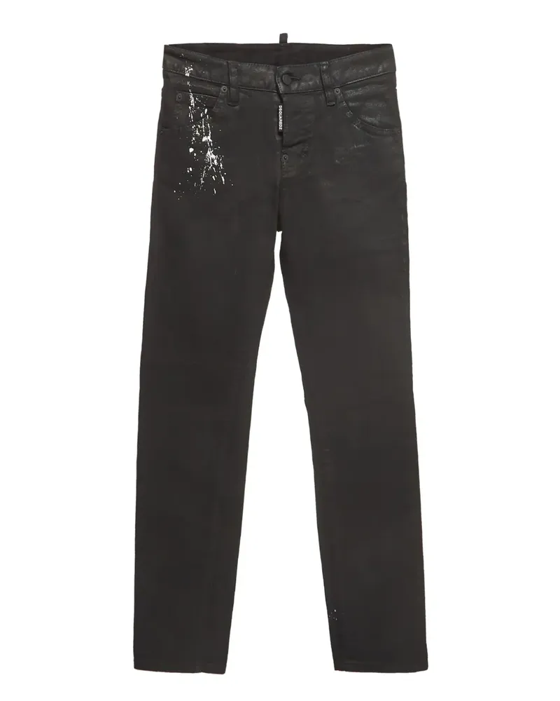 Dsquared2 Pre-owned Jeans mit Farbklecksen - Schwarz Schwarz