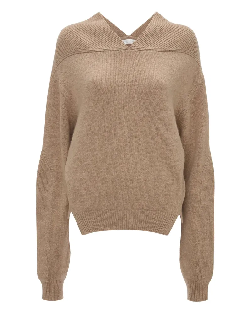 Victoria Beckham Pullover mit V-Ausschnitt - Nude Nude