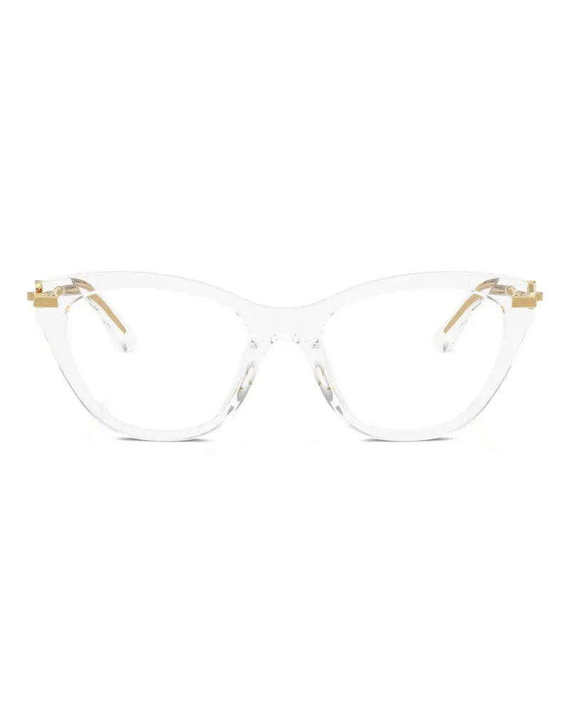 Dolce & Gabbana Brille mit Cat-Eye-Gestell - Weiß Weiß
