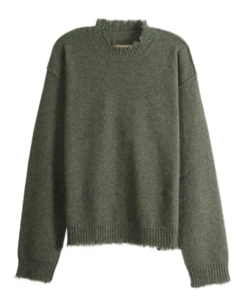 Uma Wang Pullover in Distressed-Optik - Grün Grün
