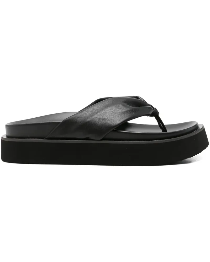 Yohji Yamamoto Sandalen aus Leder - Schwarz Schwarz