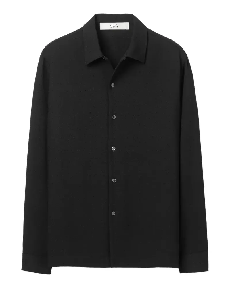 Séfr Sense buttoned shirt - Schwarz Schwarz