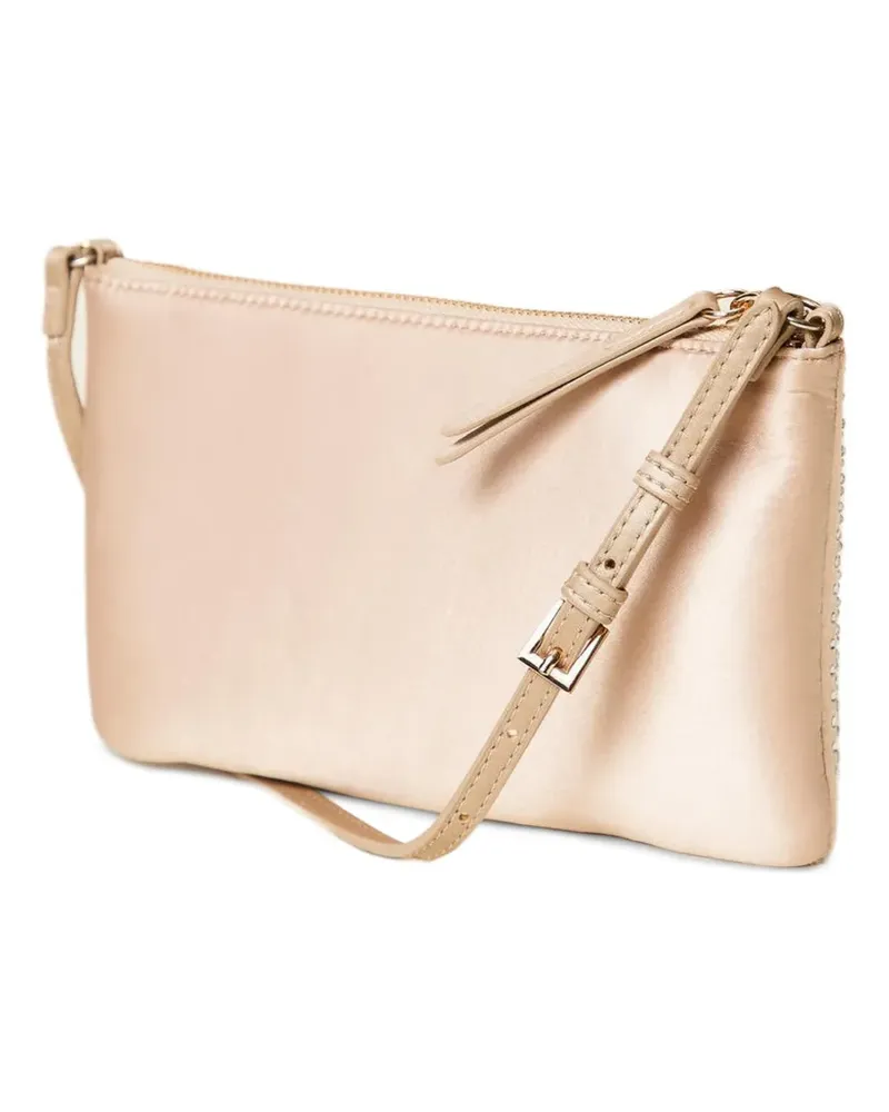 Twin-Set Mini Satintasche mit Strass - Nude Nude