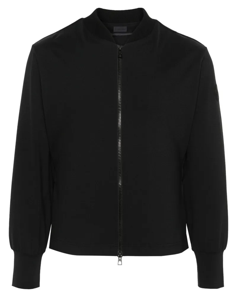 Moncler Bomberjacke mit Logo-Applikation - Schwarz Schwarz