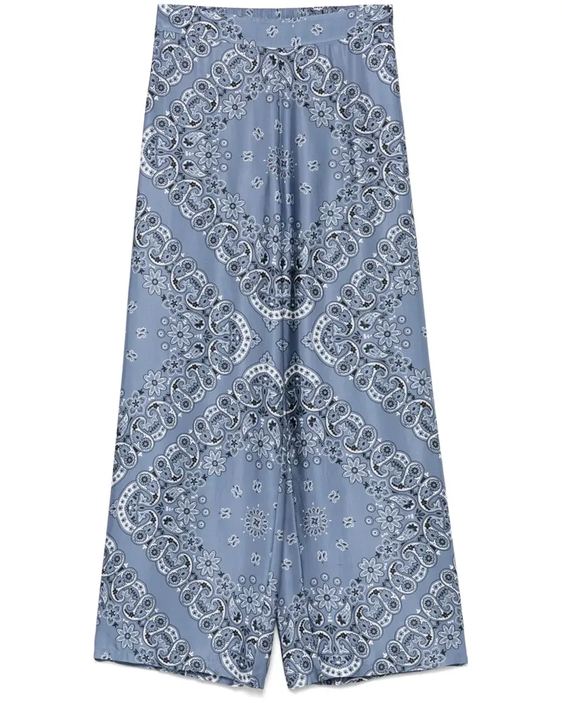 Maje Hose aus Satin - Blau Blau