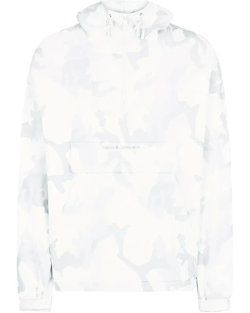 Dolce & Gabbana Hoodie mit abstraktem Print - Weiß Weiß
