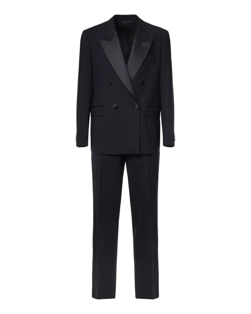 LARDINI double-breasted peak-lapel suit - Blau Blau