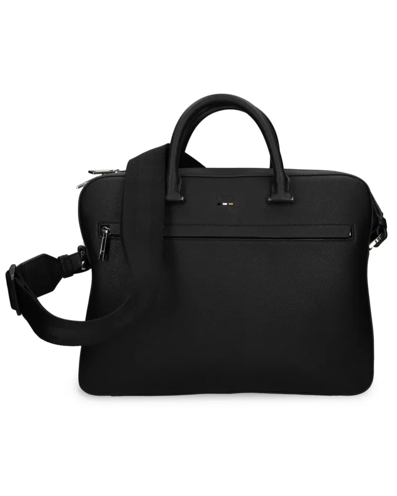 HUGO BOSS Laptoptasche mit Logo-Prägung - Schwarz Schwarz
