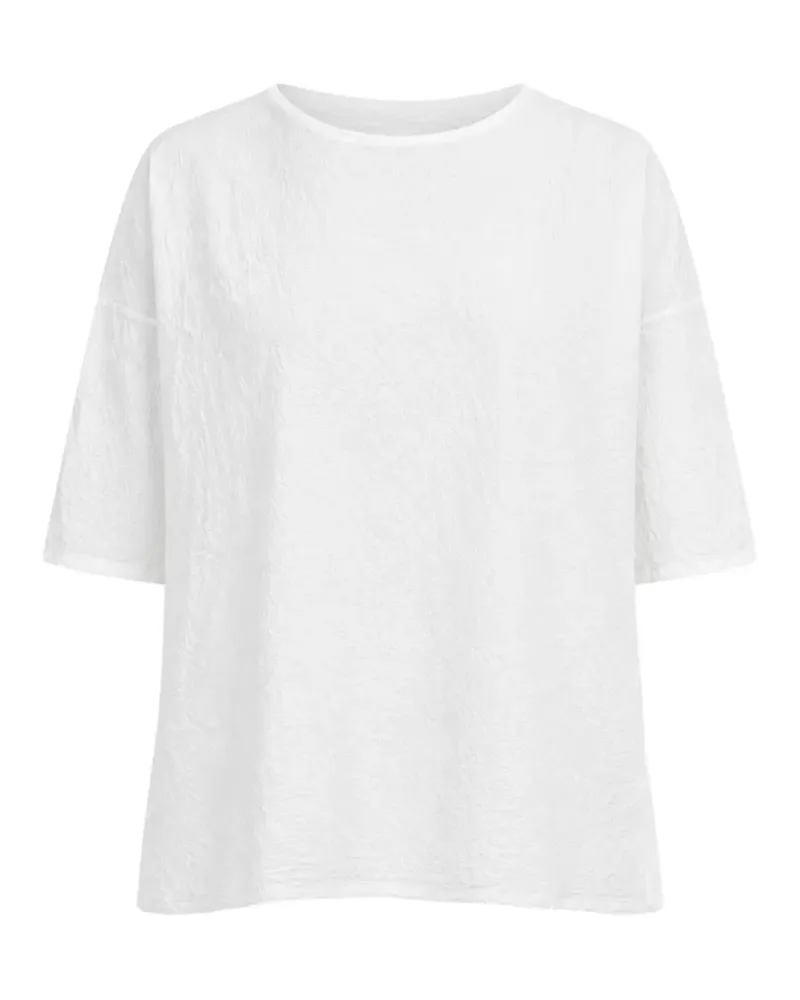 LABO.ART Franca T-Shirt in Knitteroptik - Weiß Weiß