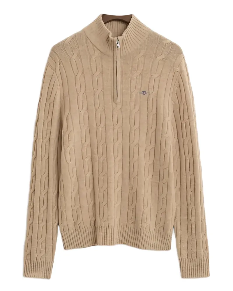 Gant Pullover mit Zopfmuster - Nude Nude