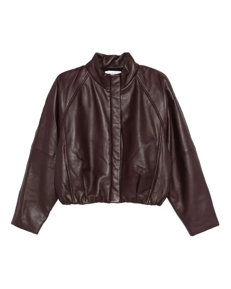 IRO Lederjacke mit Raglanärmeln - Braun Braun