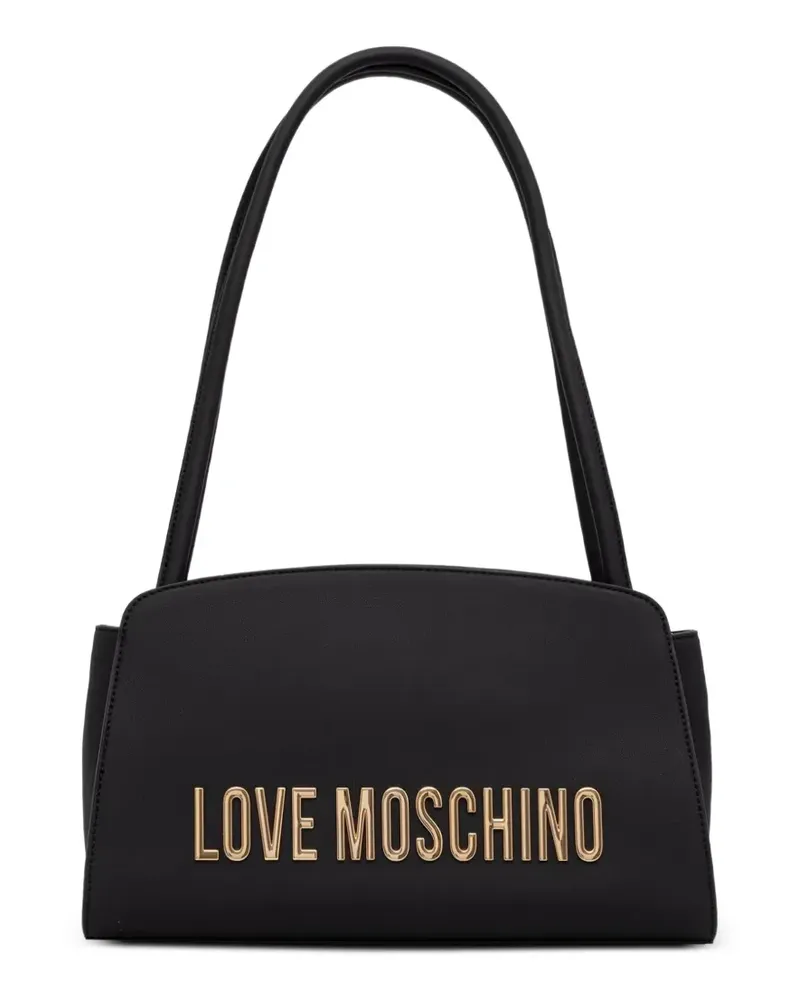 Moschino logo-lettering shoulder bag - Schwarz Schwarz