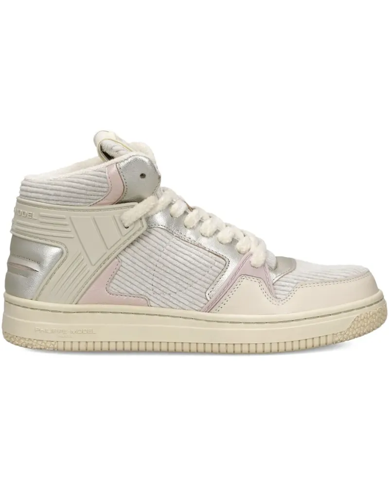 Philippe Model Strukturierte High-Top-Sneakers - Nude Nude
