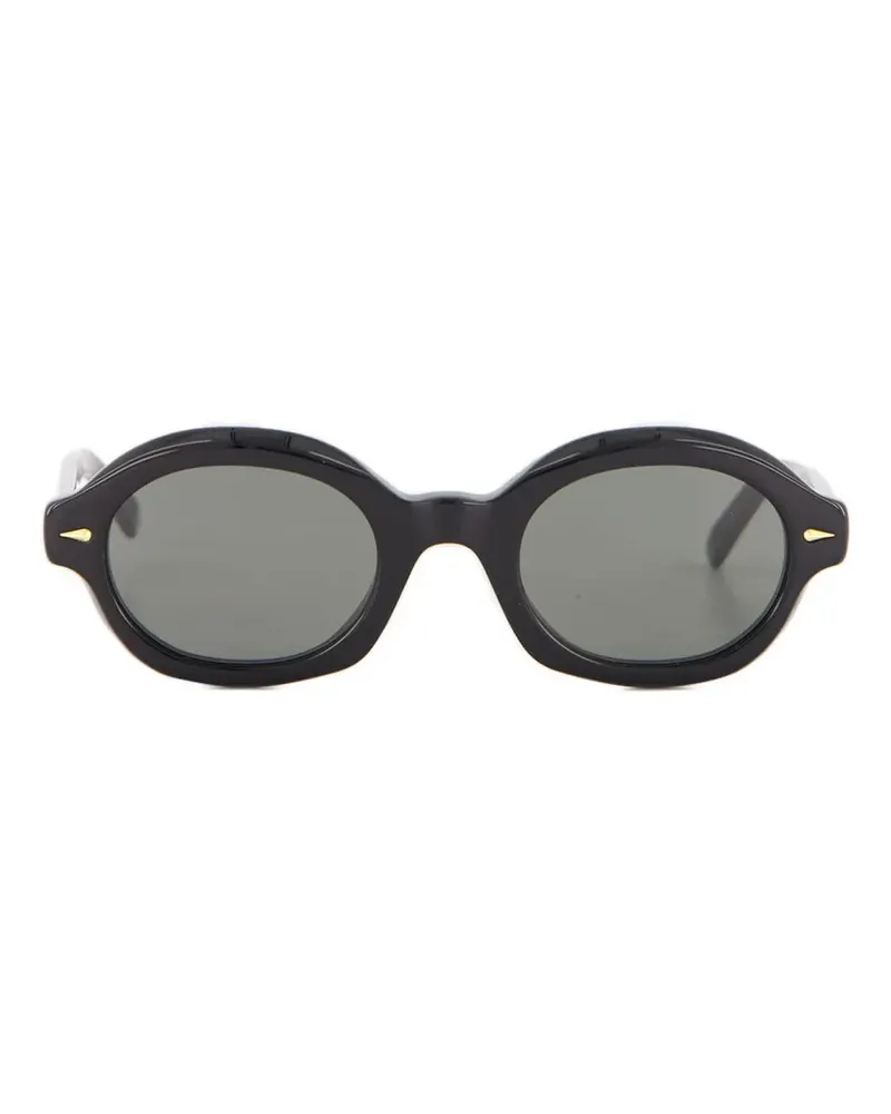 RETROSUPERFUTURE Sonnenbrille mit ovalem Gestell - Schwarz Schwarz