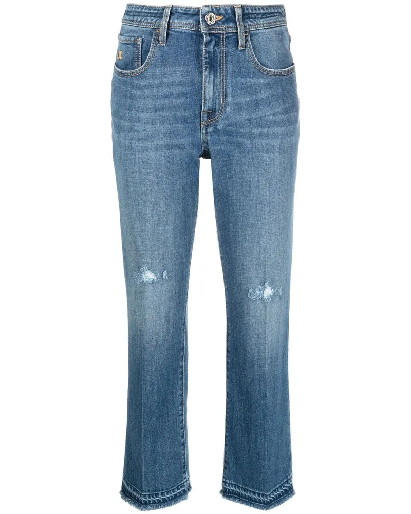 Jacob Cohën Gerade Cropped-Jeans - Blau Blau